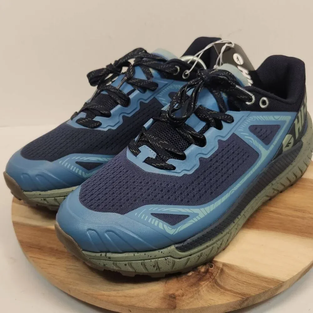 Hi-Tec Catalina Trail Men's Waterproof Running Shoes Size 11 Blue Gray